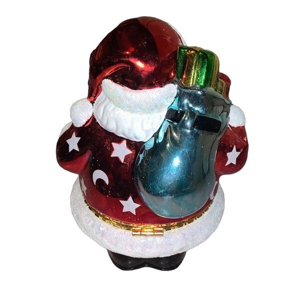 *RARE* Vintage Christopher Radko Santa Candy Christmas Glass Holiday Ornament - Picture 2 of 7